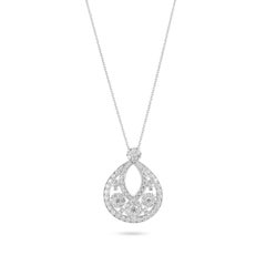 Van Cleef & Arpels 3.05cttw Small Model Platinum Snowflake Diamond Pendant