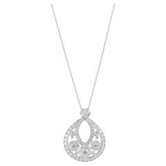 Van Cleef & Arpels 3.05cttw Small Model Platinum Snowflake Diamond Pendant