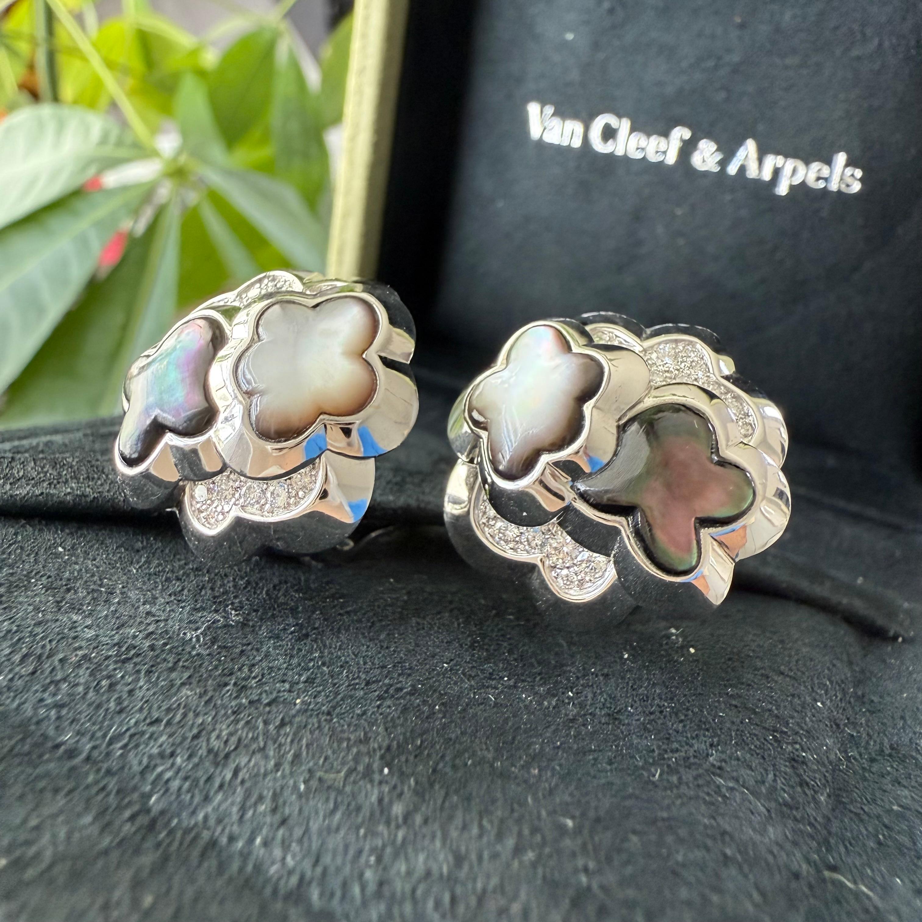 silver van cleef earrings