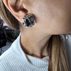 Van Cleef And Arpels PURE Alhambra Mother Of Pearl Diamonds Earrings