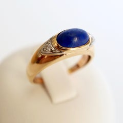 Van Cleef & Arpels Ring Yellow Gold and White Gold 18 Karat Lapis Lazuli