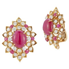 Van Cleef and Arpels Ruby and Diamond Earrings