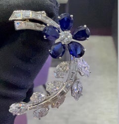 Van Cleef and Arpels Sapphire and Diamond Wreath Brooch