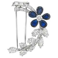 Van Cleef and Arpels Sapphire and Diamond Wreath Brooch