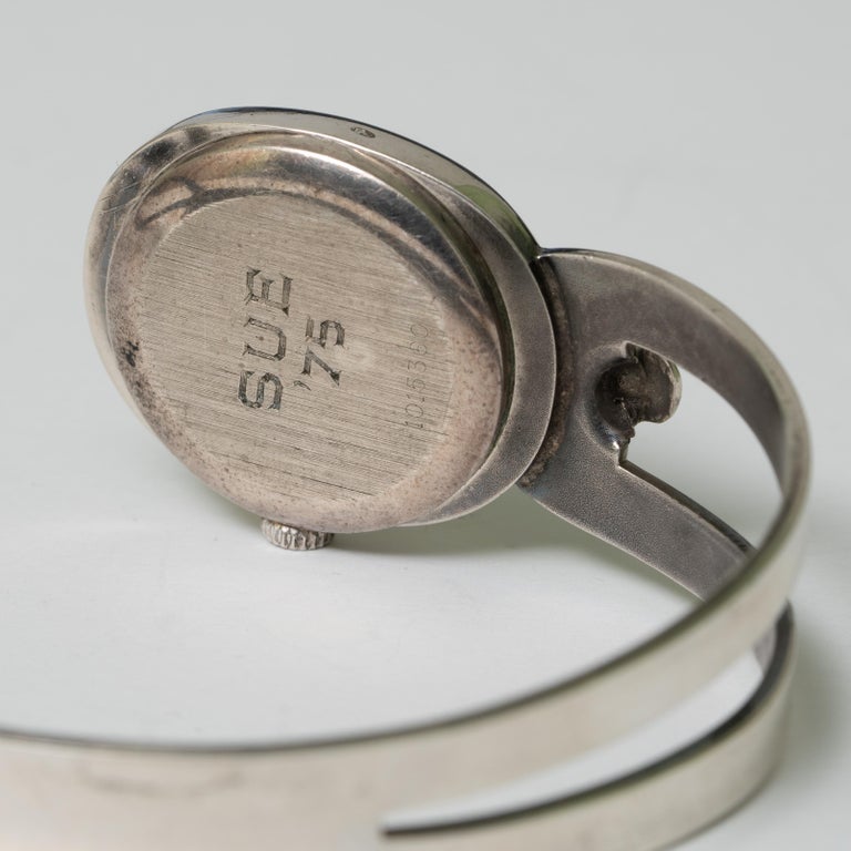 Van Cleef and Arpels Silver Bracelet Watch For Sale at 1stDibs