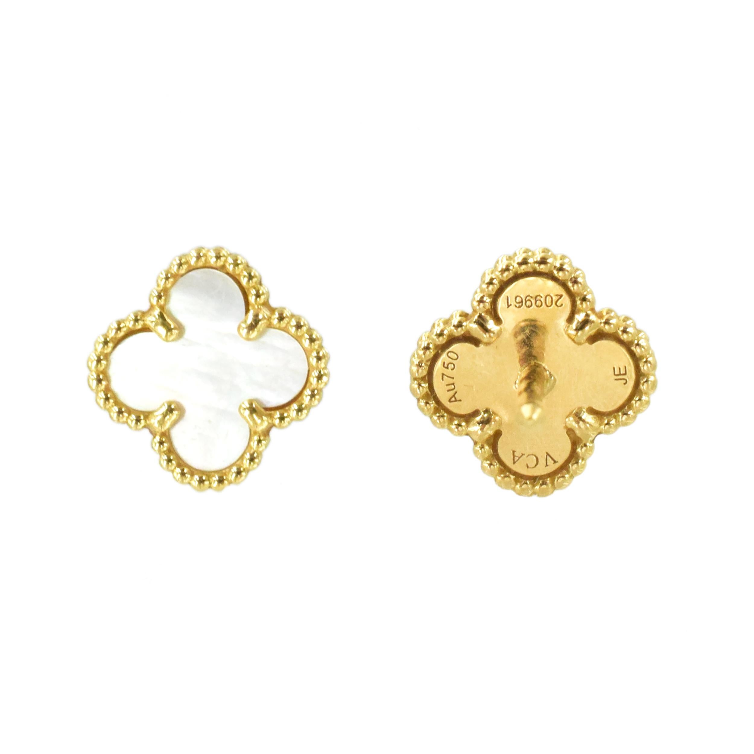 Heart Cut Van Cleef and Arpels Sweet Alhambra Ear-Stud