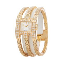 Van Cleef and Arpels Triple Bracelet Diamond Yellow Gold