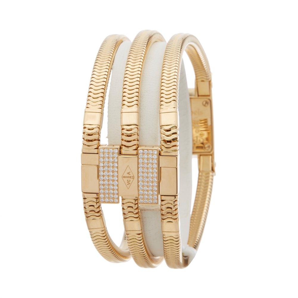 Van Cleef and Arpels Triple Bracelet Diamond Yellow Gold 1