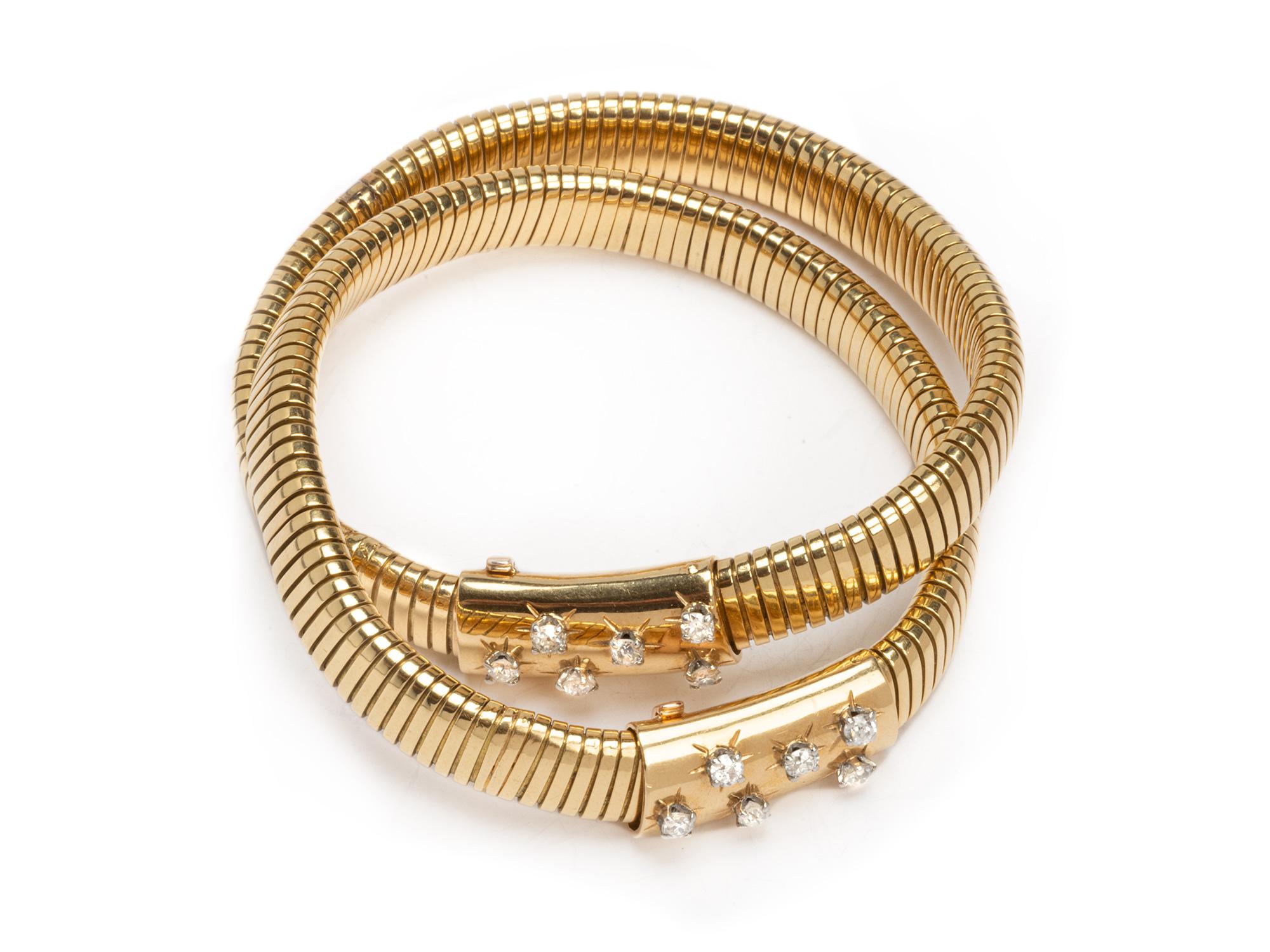 Conjunto de collar/pulseras Van Cleef & Arpels Tubogas con diamantes en venta 7