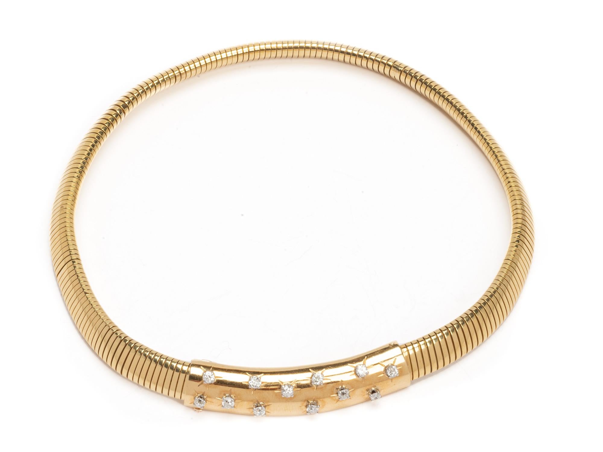 Conjunto de collar/pulseras Van Cleef & Arpels Tubogas con diamantes en Bueno estado para la venta en San Antonio, TX