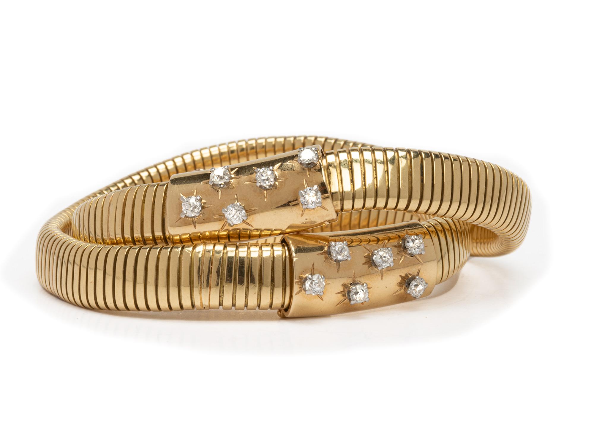 Conjunto de collar/pulseras Van Cleef & Arpels Tubogas con diamantes en venta 3