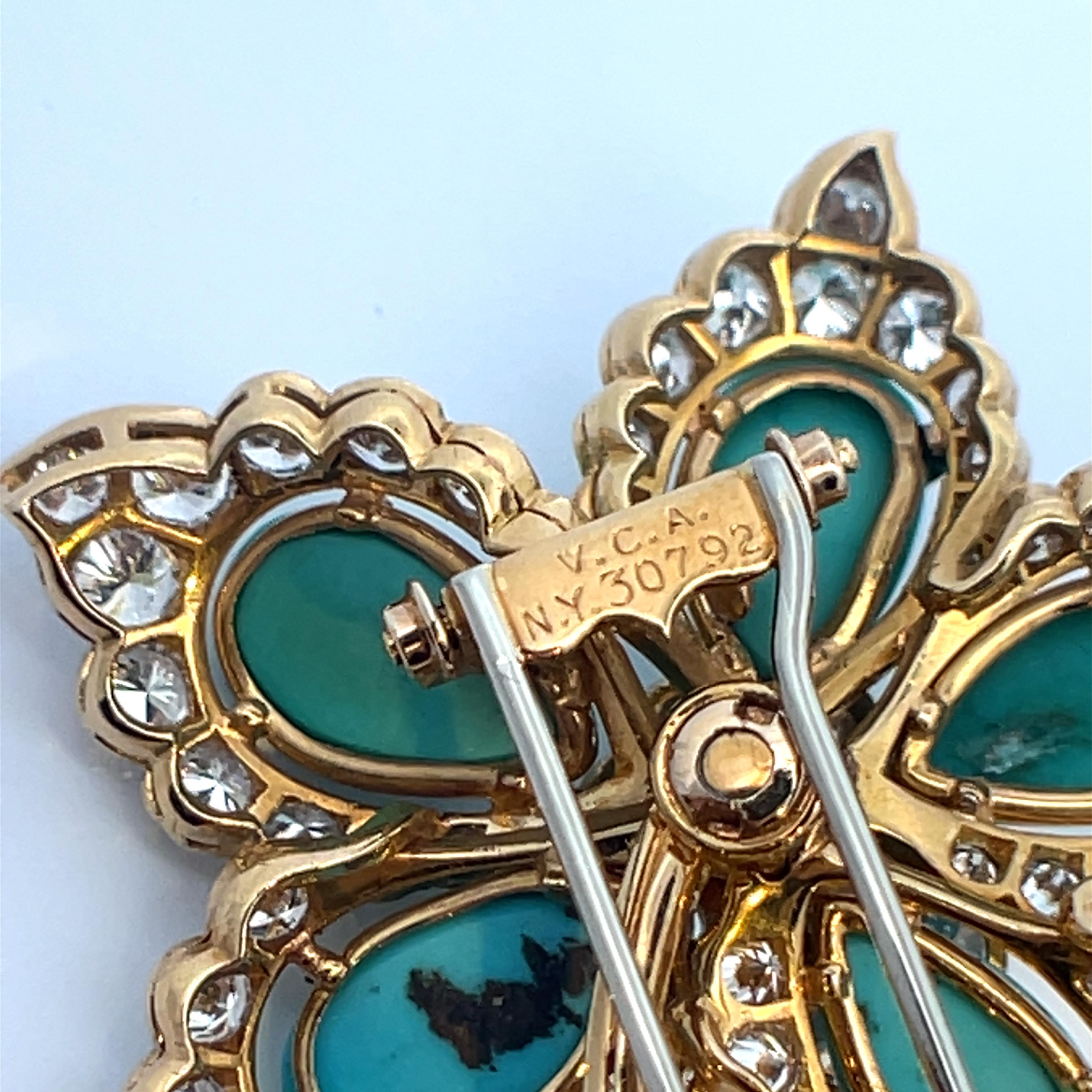 Donna Spilla con fiore turchese Van Cleef & Arpels in vendita