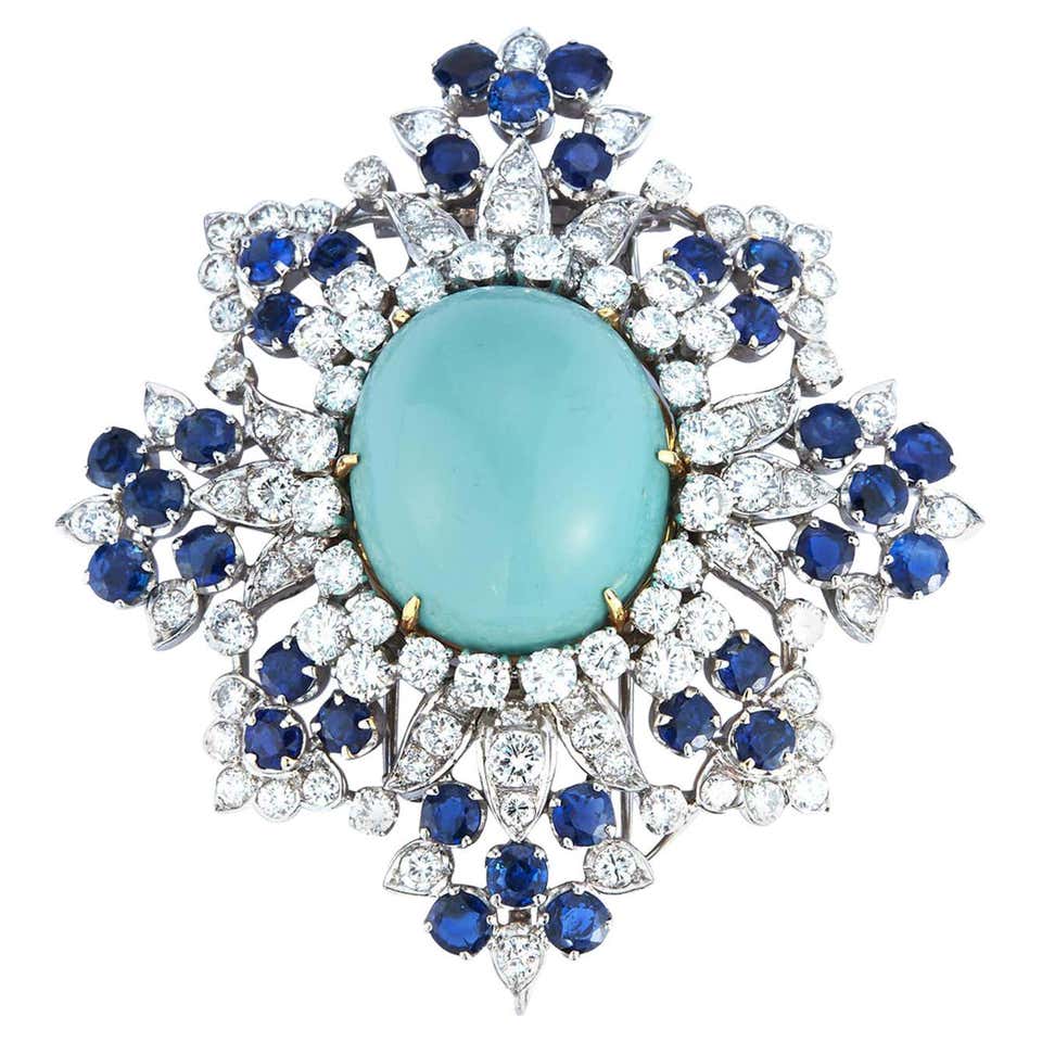 Highly Important Van Cleef and Arpels Turquoise and Diamond Necklace ...
