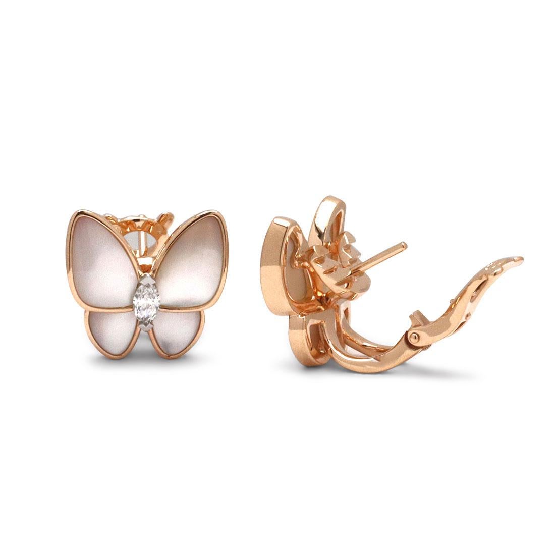 two butterfly earrings
