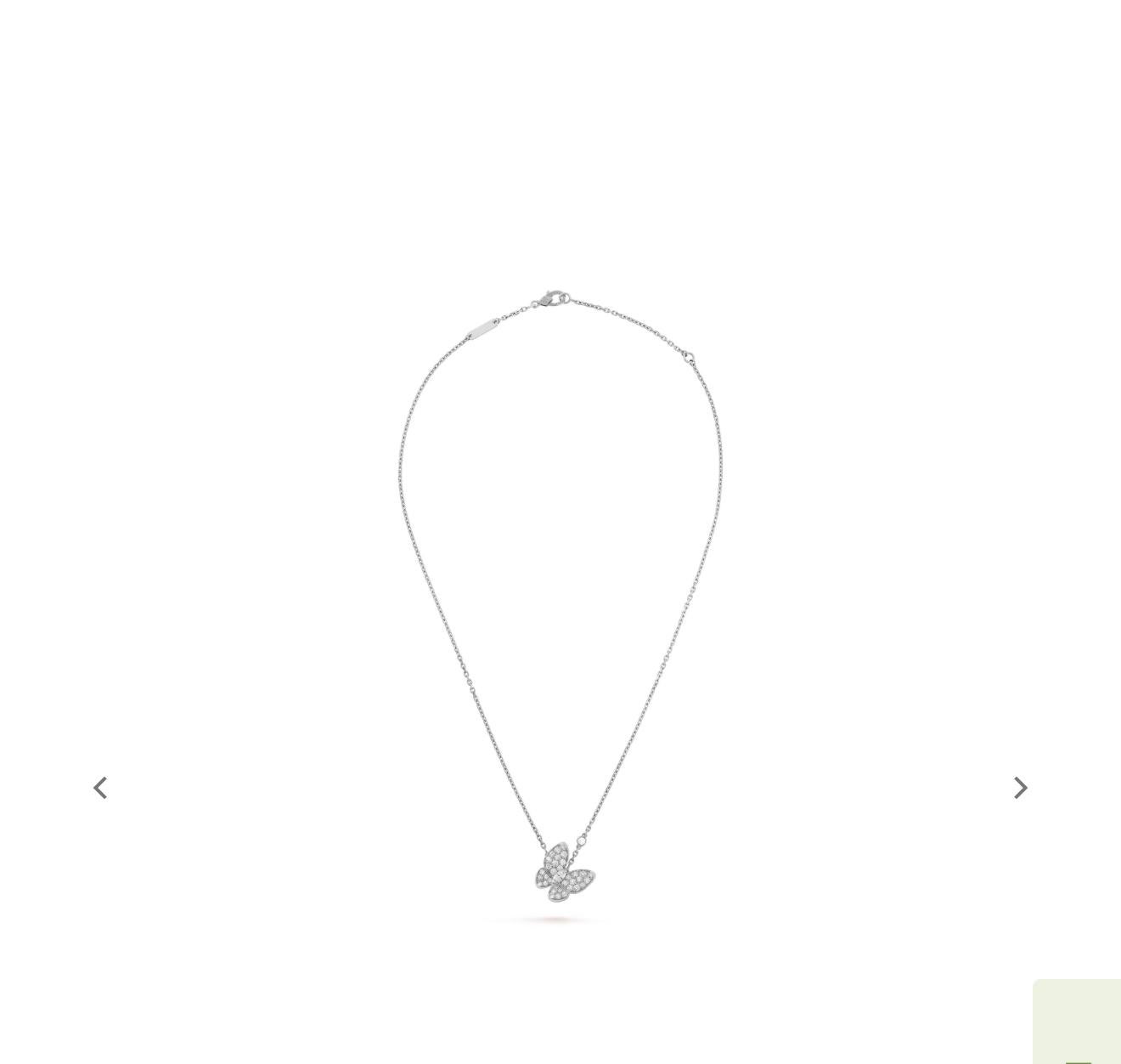Taille brillant Van Cleef & Arpels Collier pendentif deux papillons avec diamants .88cts en vente