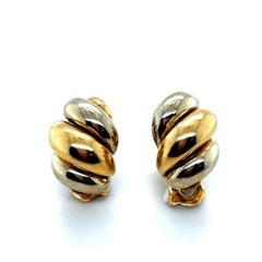 Van Cleef & Arpels Boucles d'oreilles Vintage en or jaune blanc rose 18 carats