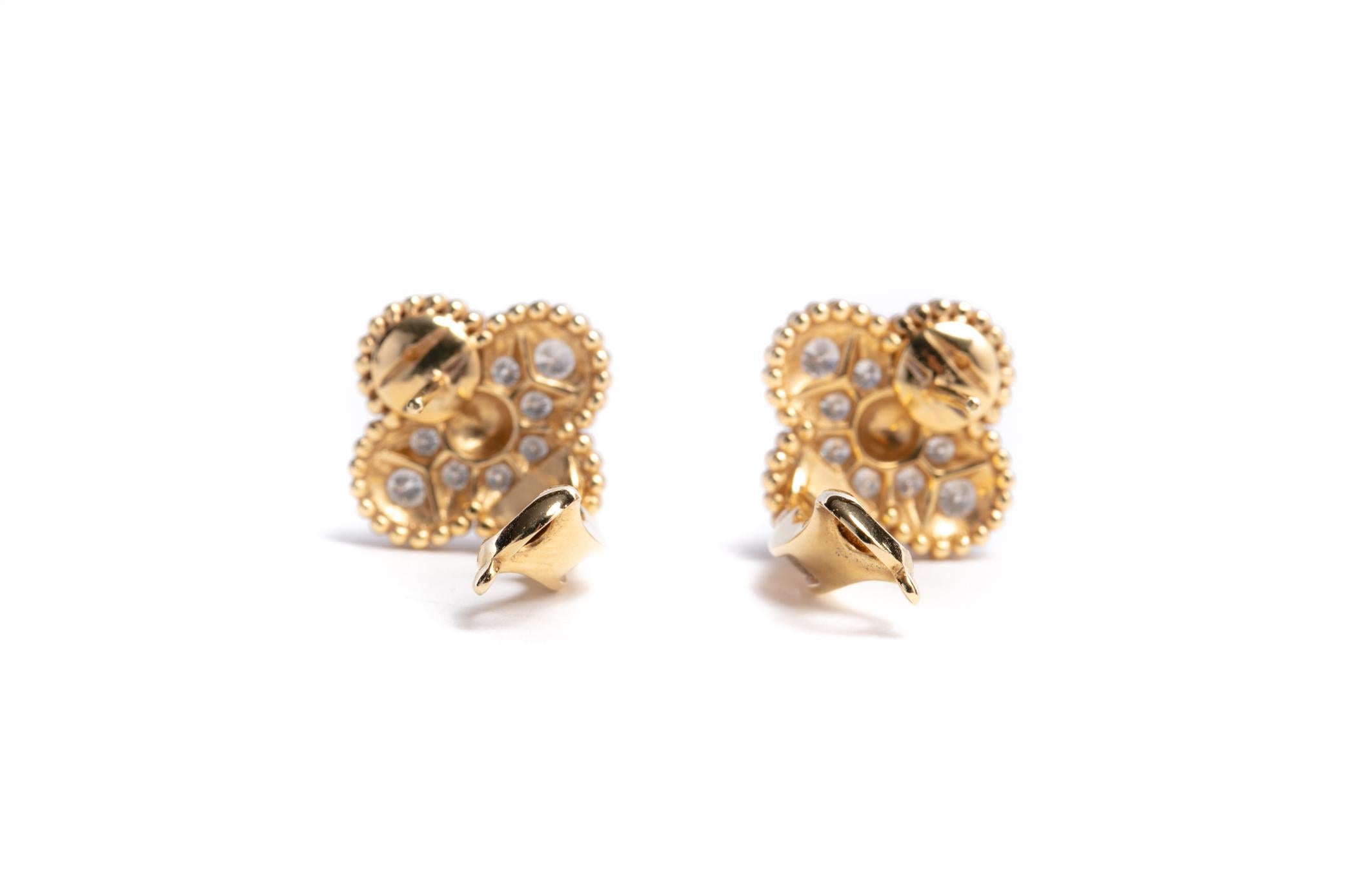 Women's or Men's Van Cleef & Arpels Vintage Alhambra Earrings