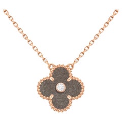Van Cleef and Arpels Vintage Alhambra holiday pendant 2023 Obsidian