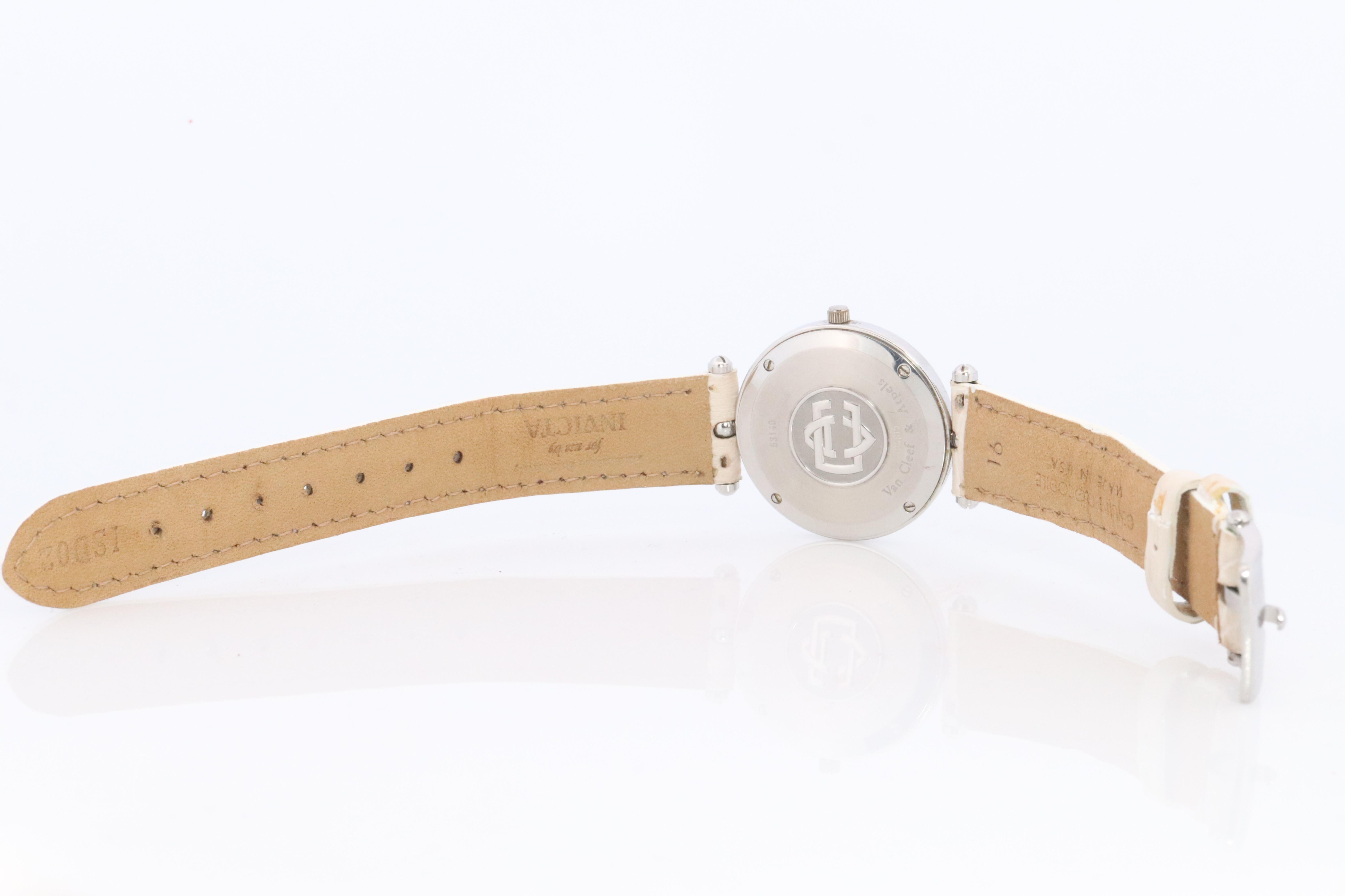 Uhr von Van Cleef & Arpels. VCA 53140 La Collection SS Rund 31mm Uhr im Angebot 4