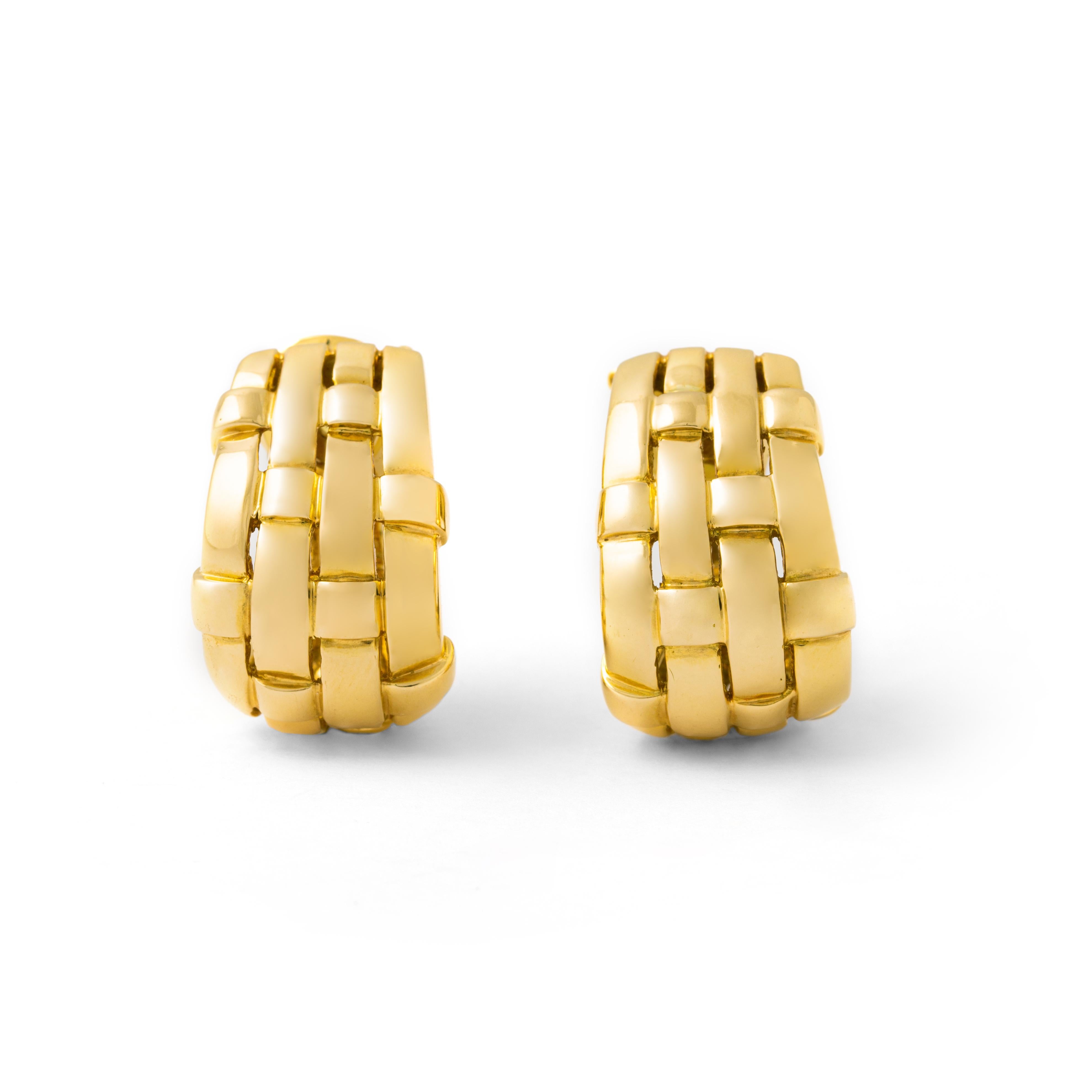 Van Cleef and Arpels, collier de boucles d'oreilles en or jaune 18 carats, années 1980 Bon état - En vente à Geneva, CH