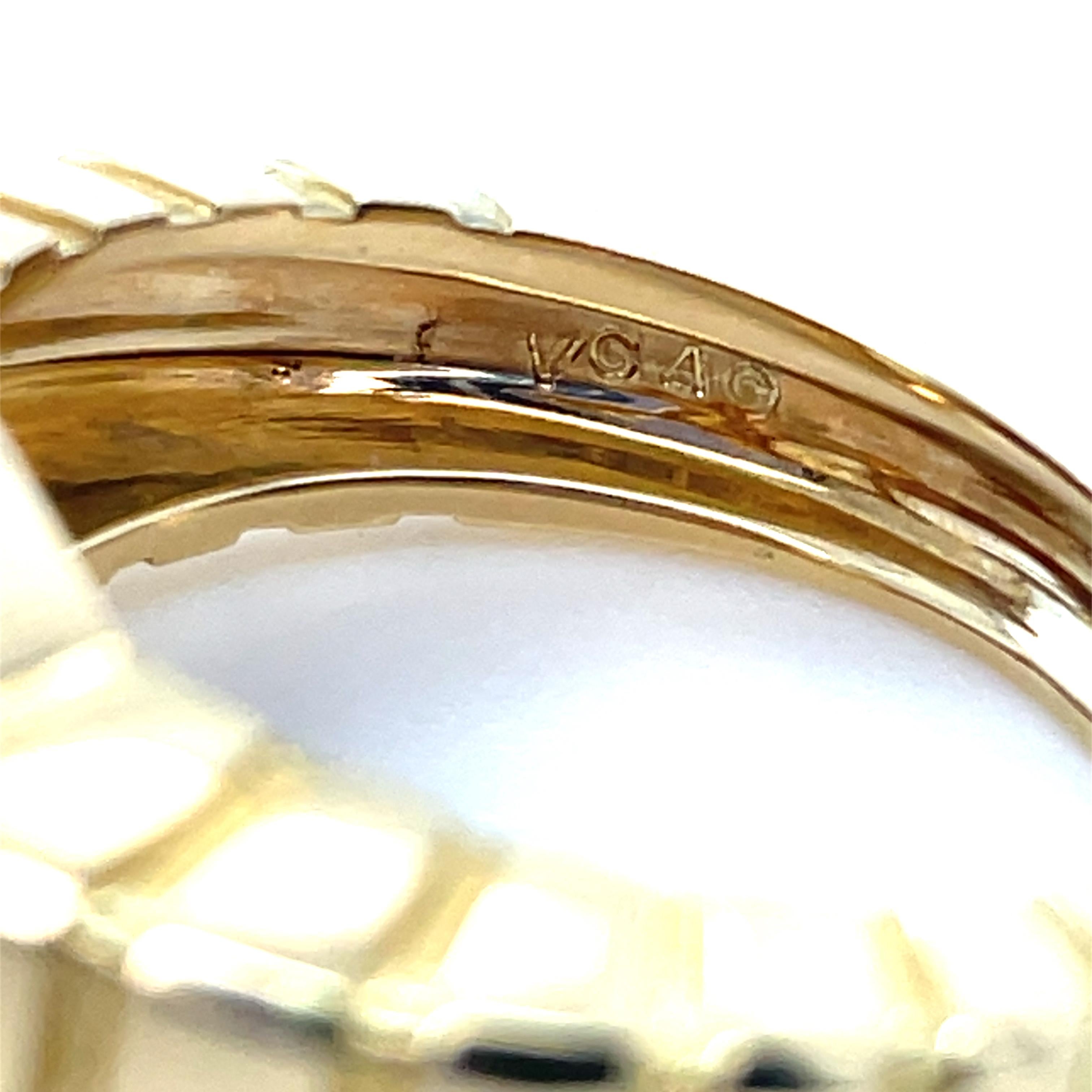 Van Cleef and Arpels, Yellow Gold and Citrine 'Facade' Ring For Sale 1