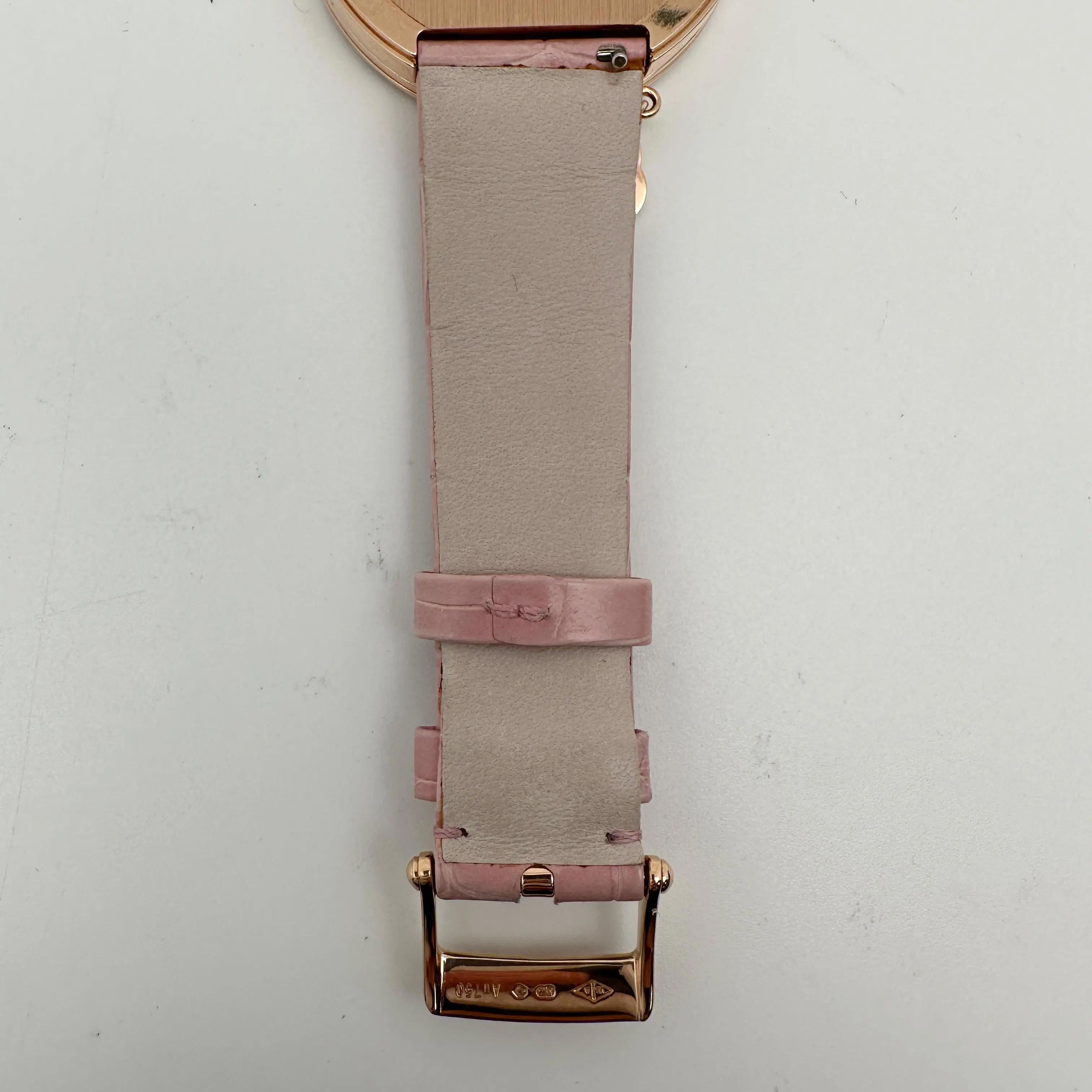 Van Cleef & Arpel Charm 38mm 18K Rose Gold Diamond Silver Dial Watch VCARM93600 For Sale 3