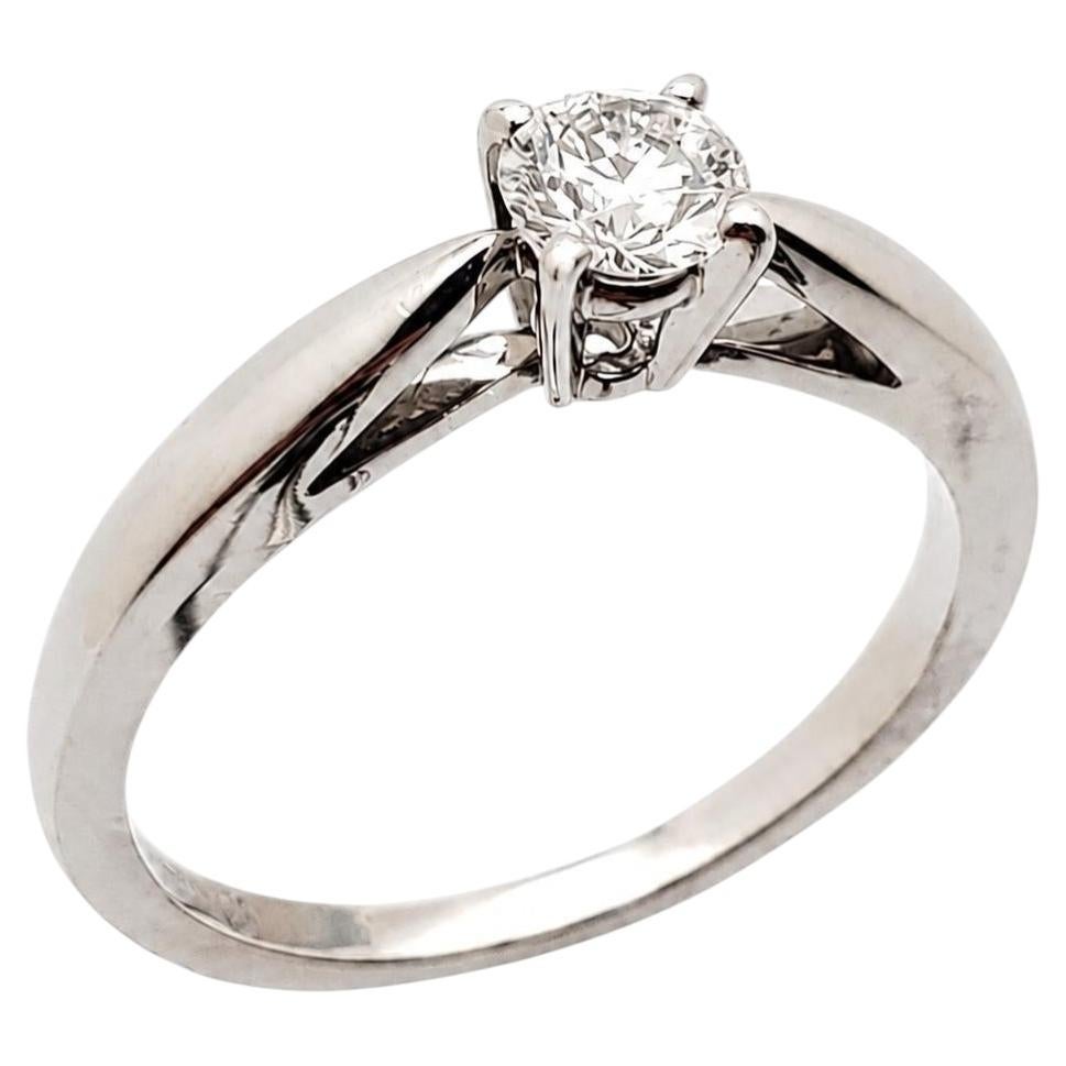 Van Cleef & Arpels 0.25 CT Diamond Platinum Engagement Ring For Sale