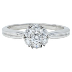 Van Cleef & Arpels - Anello di fidanzamento con diamanti in platino Fleurette da 0,46 CTW