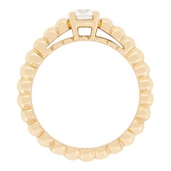 Van Cleef & Arpels 0.51ct Diamond Perlée Solitaire Ring