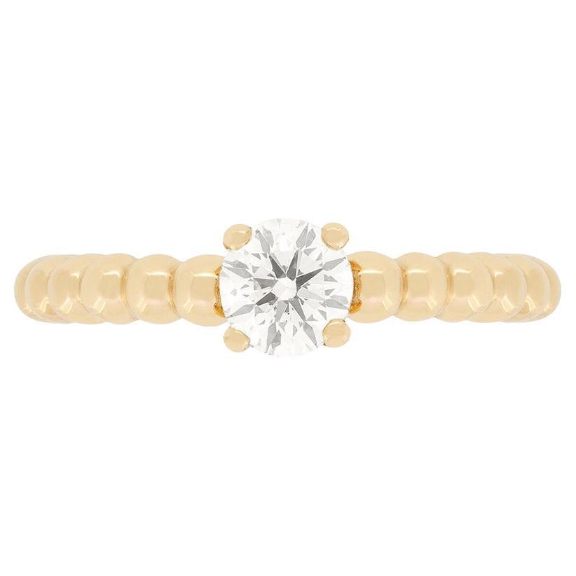 Van Cleef & Arpels Bague solitaire à diamant perlé de 0,51ct en vente