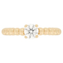 Van Cleef & Arpels Bague solitaire à diamant perlé de 0,51ct