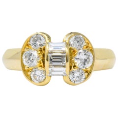 Van Cleef & Arpels 0.60 Carat Diamond 18 Karat Yellow Gold Bow Ring