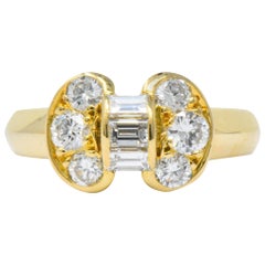 Van Cleef & Arpels 0.60 Carat Diamond 18 Karat Yellow Gold Bow Ring