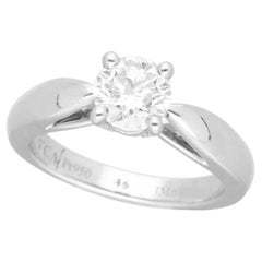 Van Cleef & Arpels Bonheur Diamond 0.71ct E-VVS2-3Ex Platinum Ring US 3 3/4