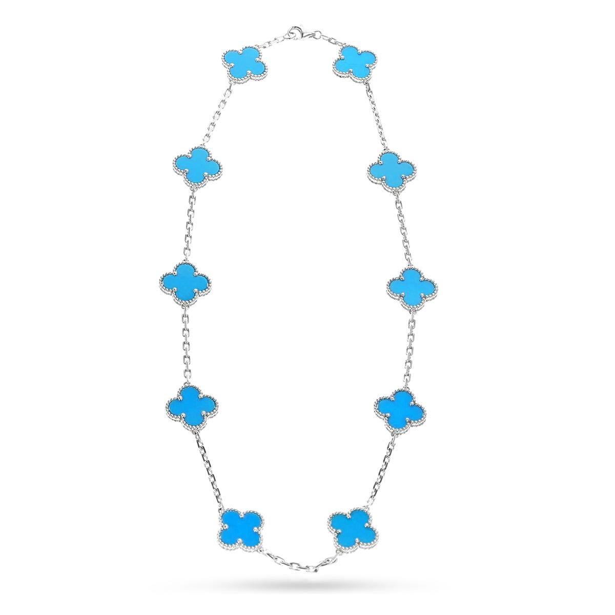 van cleef blue necklace