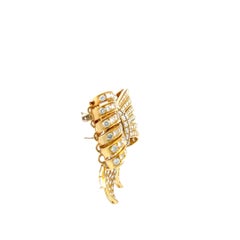 Van Cleef & Arpels 10.00 Carat Round Diamond 18K Yellow Gold Pin Brooch