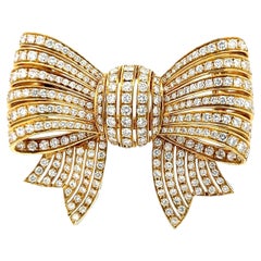 Van Cleef & Arpels Broche de oro amarillo de 18 quilates con diamante redondo de 10,00 quilates