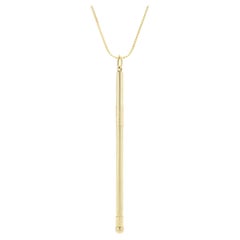 Van Cleef & Arpels 14 Karat Yellow Gold Champagne Stir Stick & Box Chain
