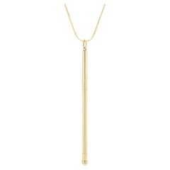 Vintage Van Cleef & Arpels 14 Karat Yellow Gold Champagne Stir Stick & Box Chain