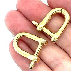 Van Cleef & Arpels 14k Yellow Gold Oval Hoop Cufflinks w/Paper