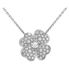 Van Cleef & Arpels 1.56ct Cosmos Collar Colgante Clip Modelo Mediano Oro 18K