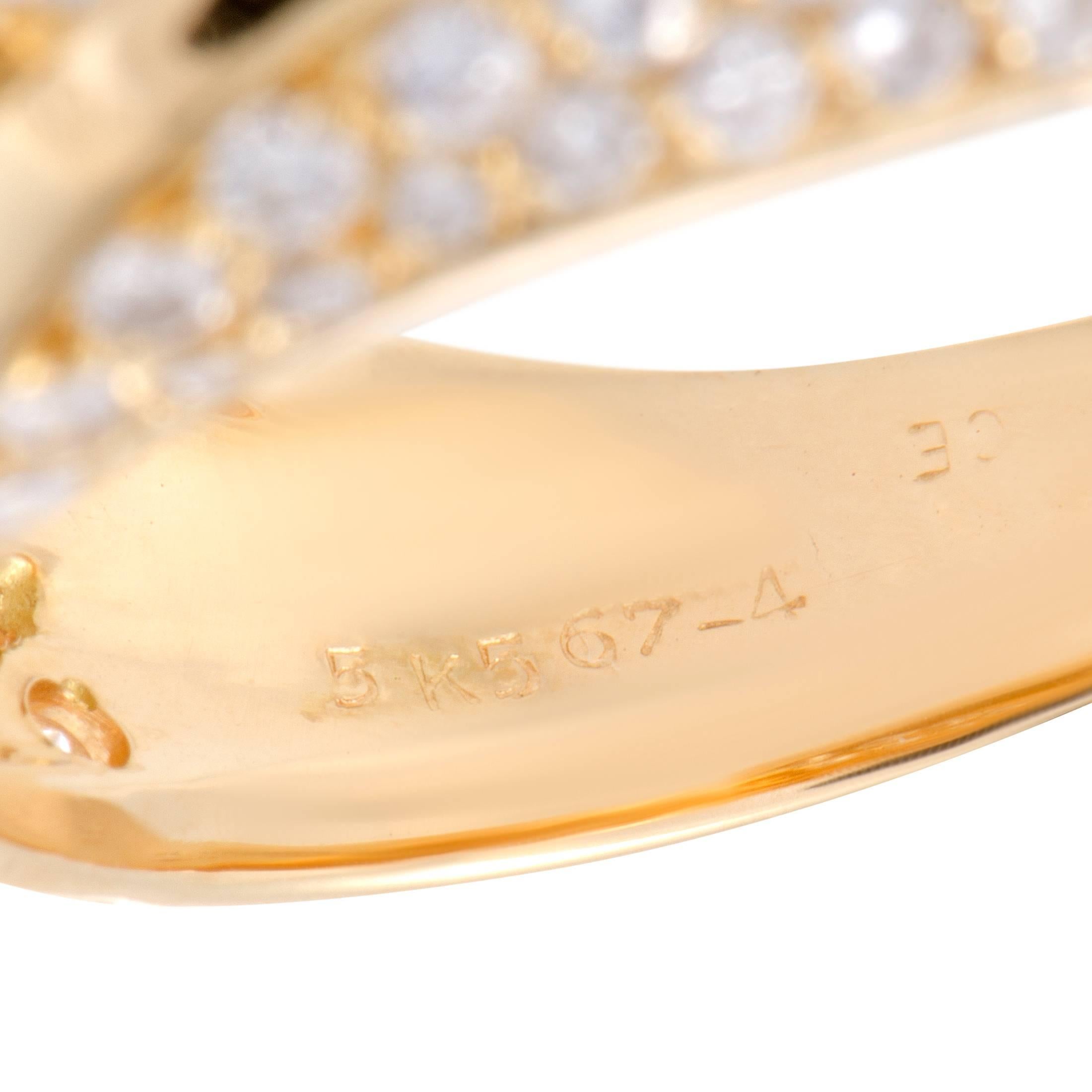 Van Cleef & Arpels 1.65 Carat Diamond Pave Gold Band Ring 1