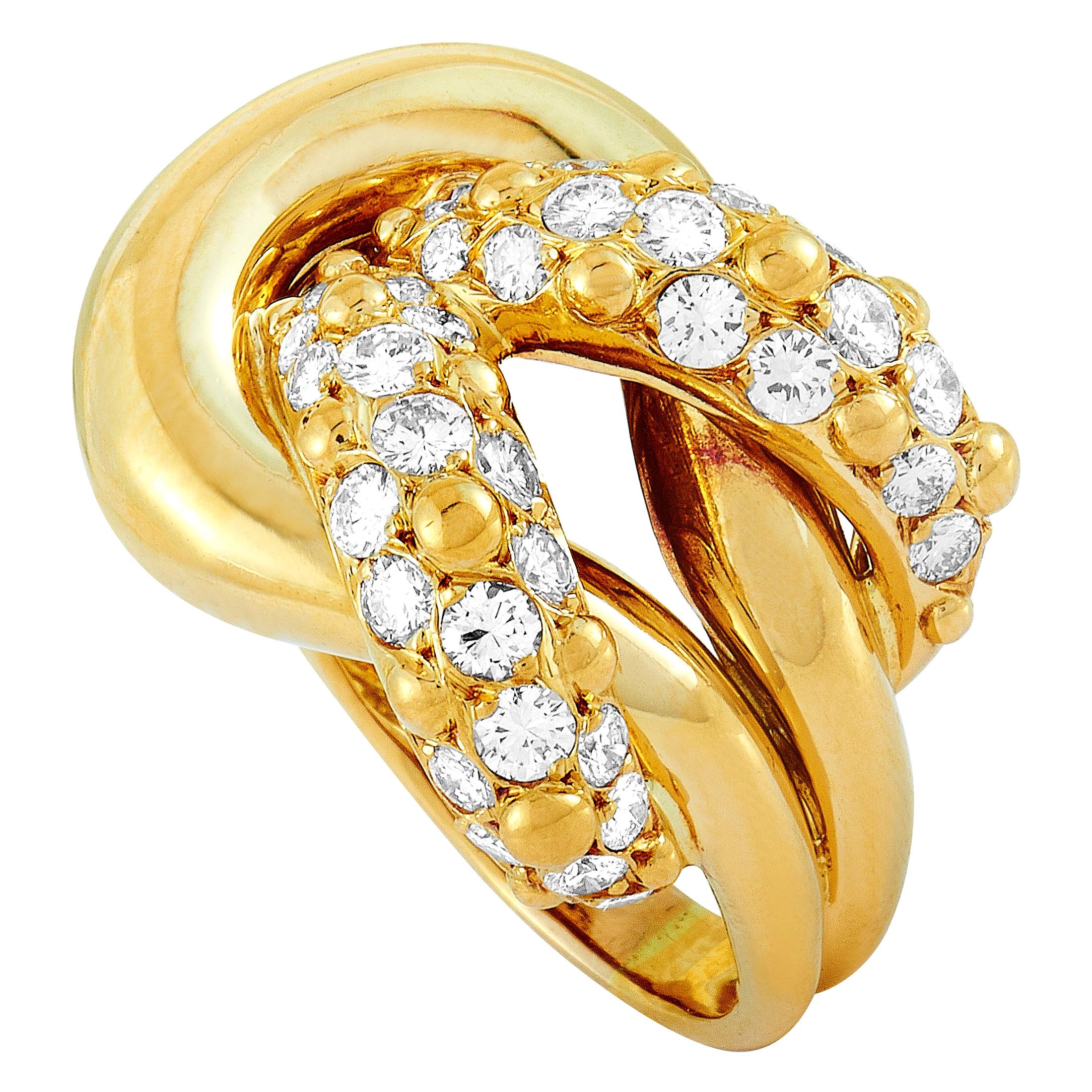 Van Cleef & Arpels 1.70 Carat Diamond Yellow Gold Ring