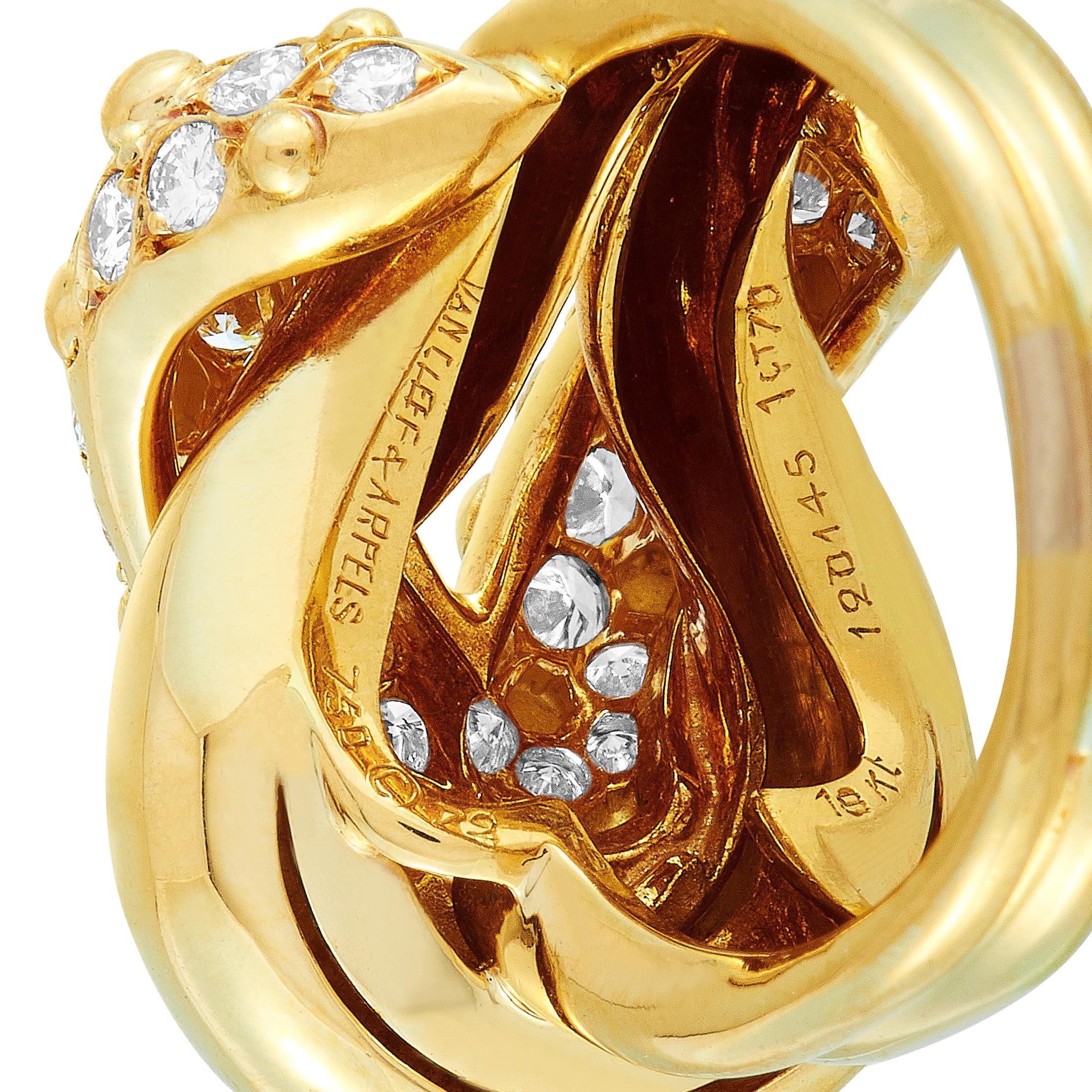 Van Cleef & Arpels 1.70 Carat Diamond Yellow Gold Ring 1