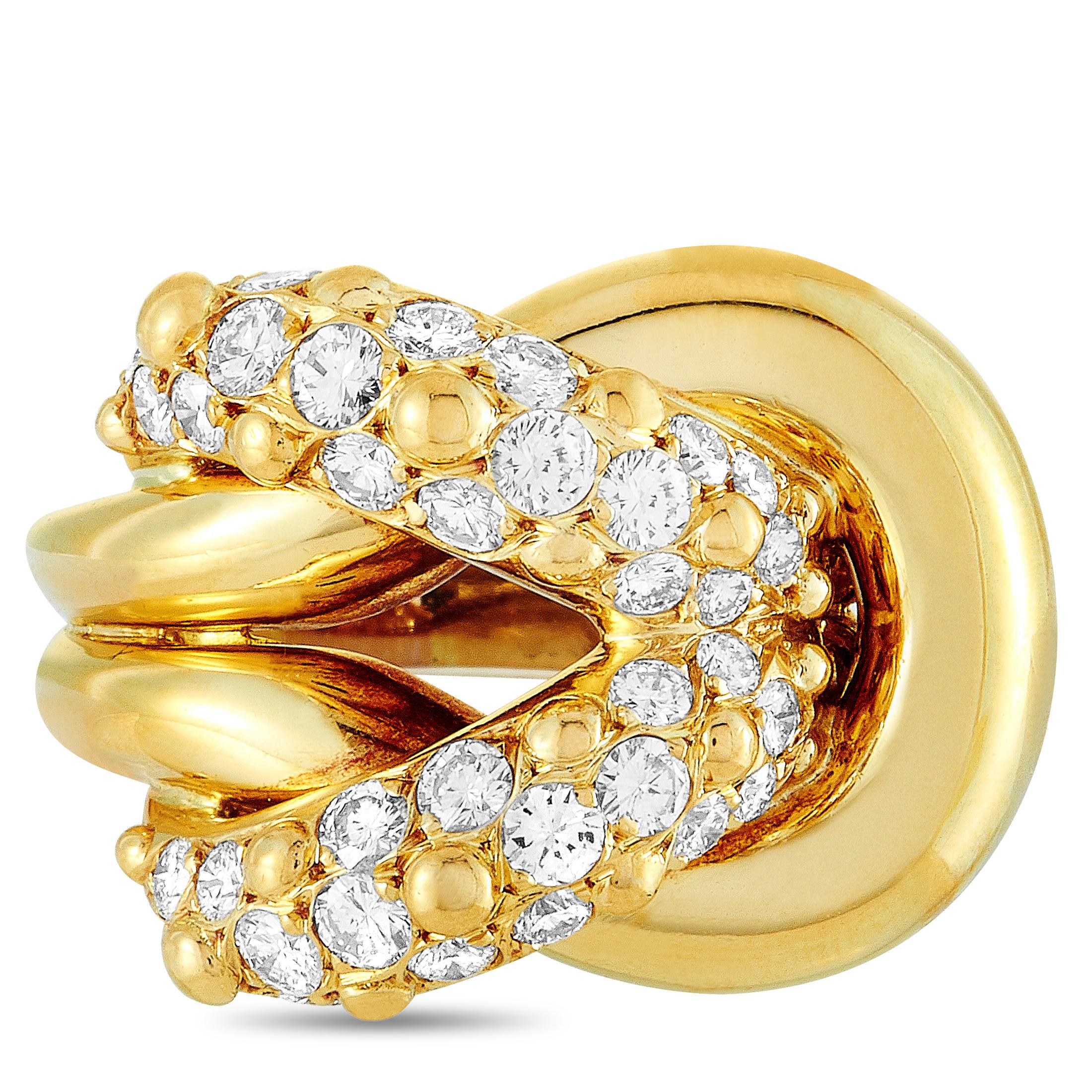 Van Cleef & Arpels 1.70 Carat Diamond Yellow Gold Ring 2
