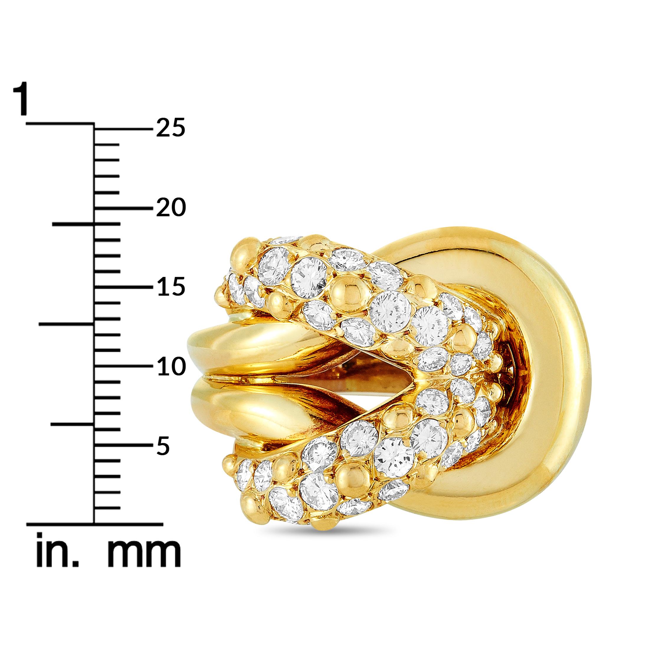 Van Cleef & Arpels 1.70 Carat Diamond Yellow Gold Ring 3