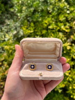 Van Cleef & Arpels 18-Carat Gold Cufflinks with Lapis Lazuli and Diamonds