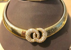 Van Cleef & Arpels 18 Carat Yellow Gold and 6 Ct Diamond Collar/Choker Necklace