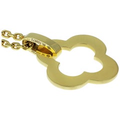 Van Cleef & Arpels 18 ct Yellow Gold Clover Byzantine Alhambra Pendant Necklace
