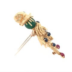 Van Cleef & Arpels 18 Karat Yellow Gold Scarecrow Brooch